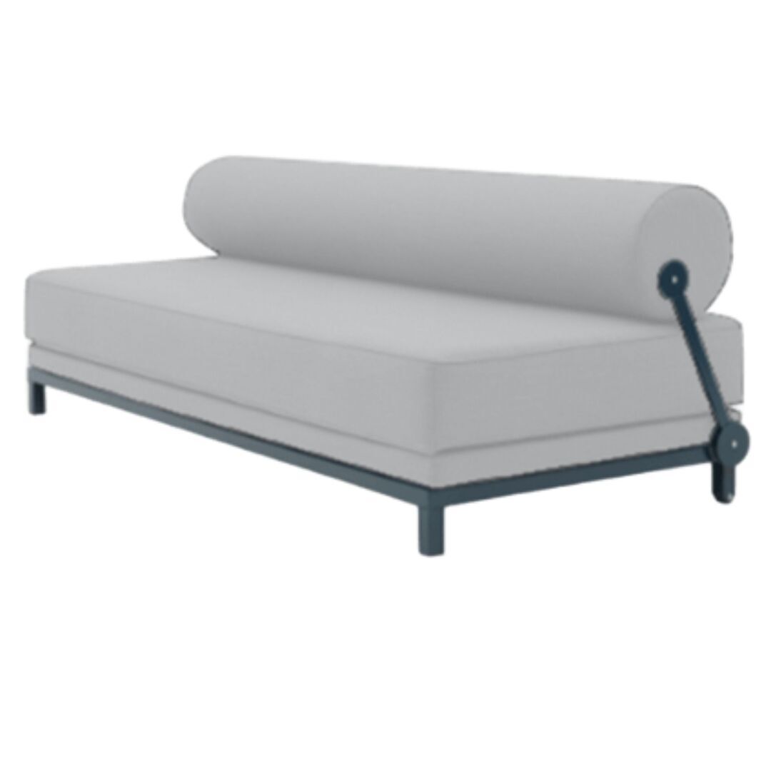 Softline A/S Softline Sleep Day Bed / Schlafsofa Blau RAL5008, Felt Melange - 620 Stone Grey