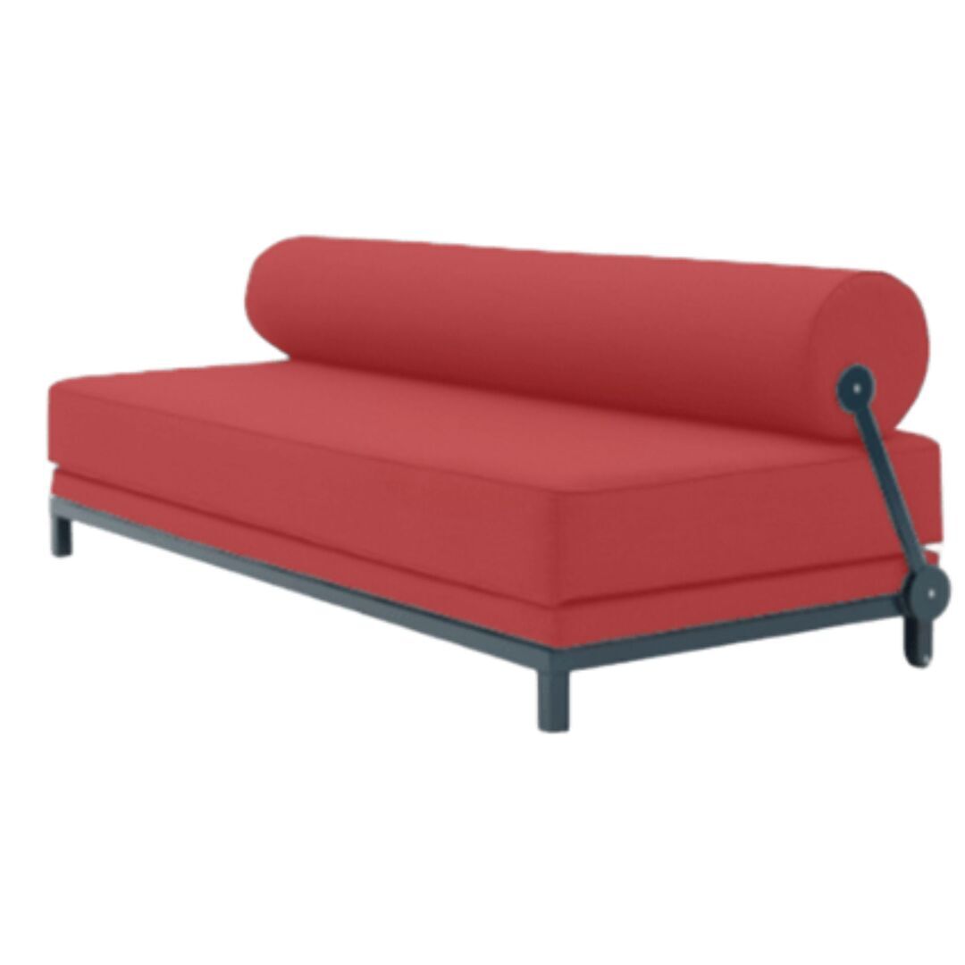 Softline A/S Softline Sleep Day Bed / Schlafsofa Blau RAL5008, Felt Melange - 650 Light Red