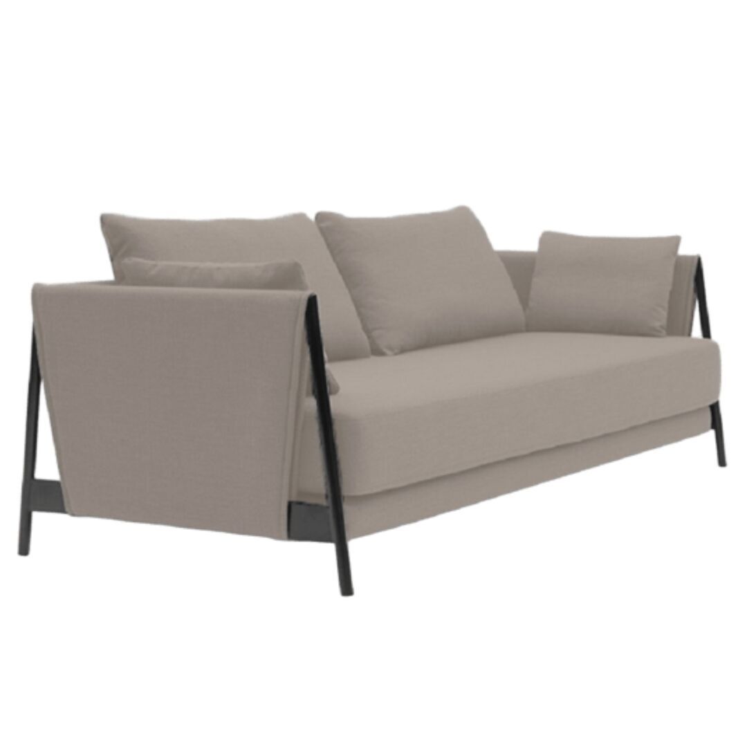 Softline A/S Softline Madison Schlafsofa Black, Eco Cotton 511 Sand