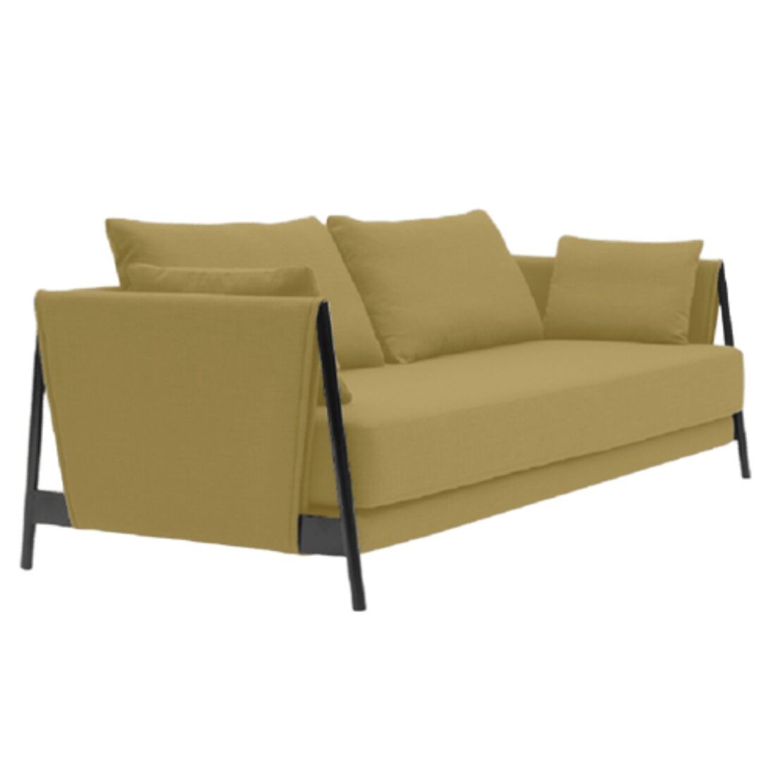 Softline A/S Softline Madison Schlafsofa Black, Eco Cotton 514 Lime