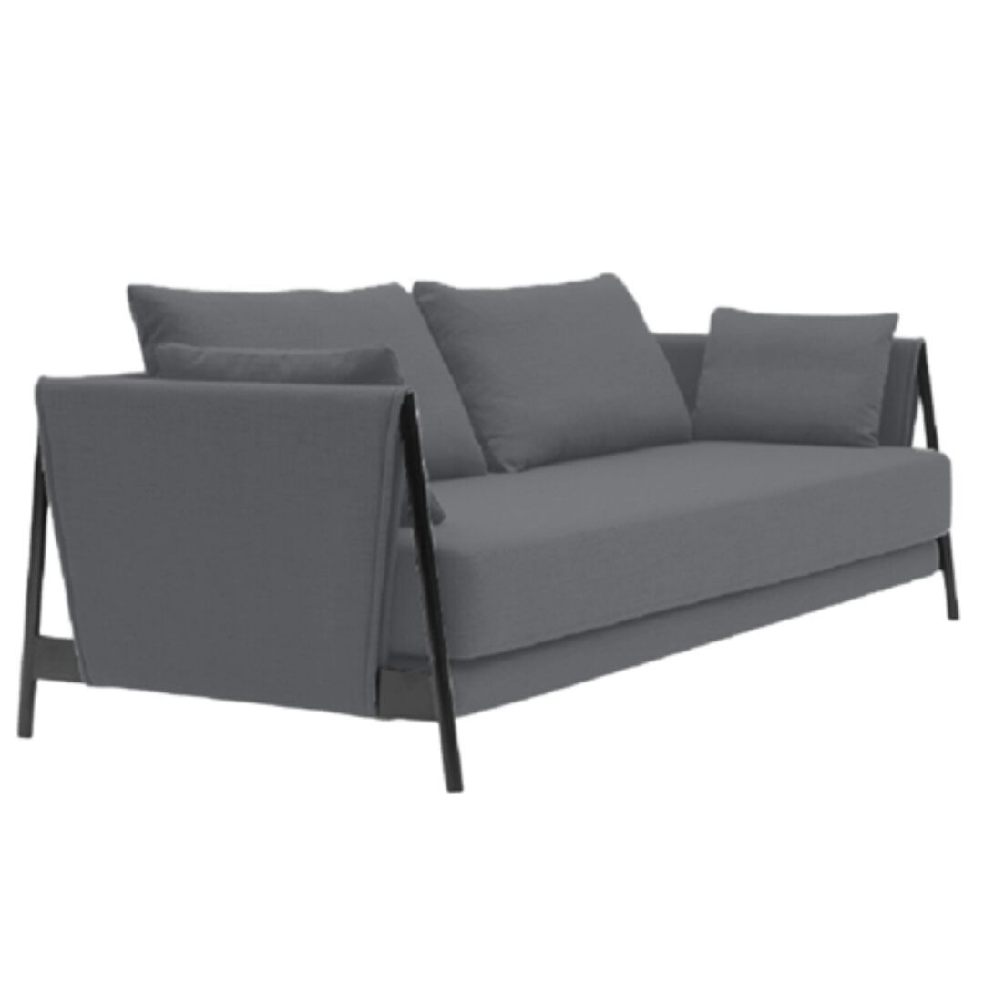 Softline A/S Softline Madison Schlafsofa Black, Eco Cotton 520 Grey/White
