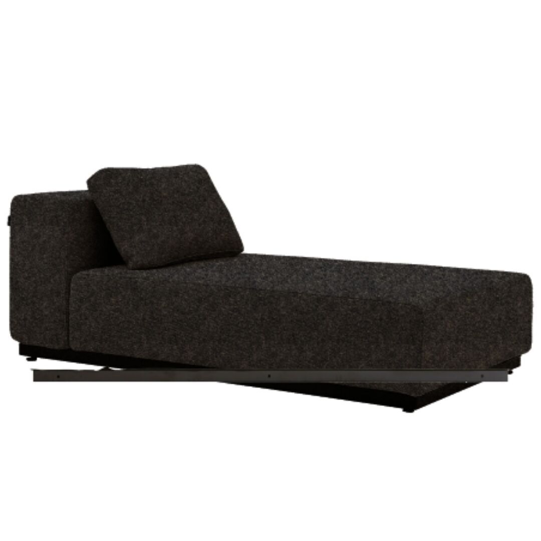Softline A/S Softline Nevada Chaiselongue Klein Felt Melange - 623 Dark Grey