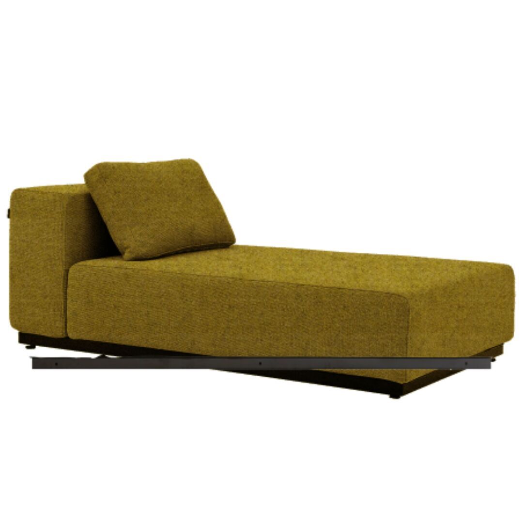 Softline A/S Softline Nevada Chaiselongue Klein Felt Melange - 847 Mustard