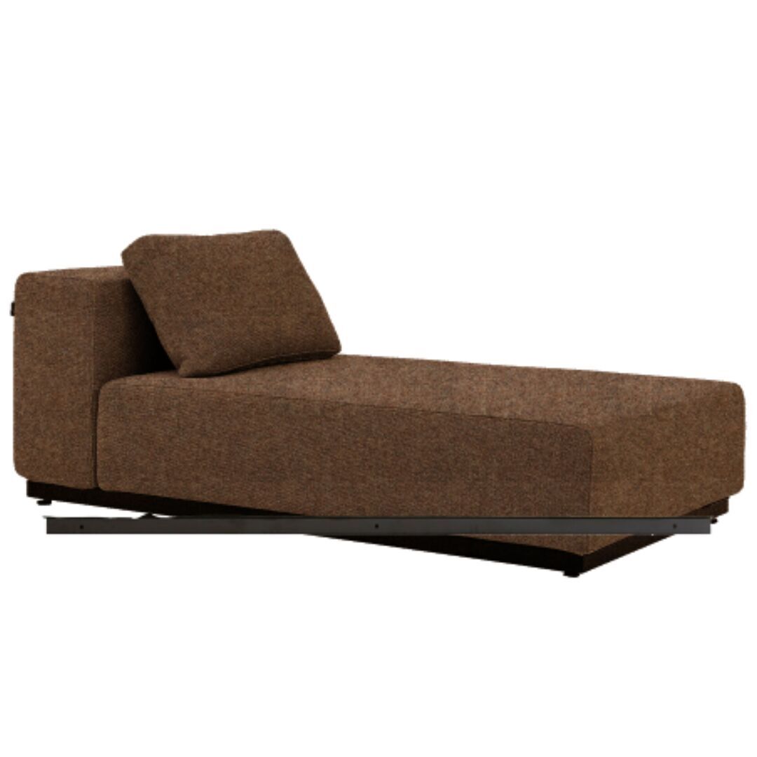 Softline A/S Softline Nevada Chaiselongue Klein Felt Melange - 849 Light Brown