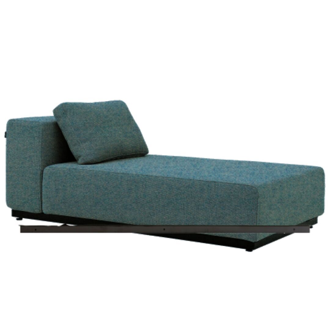 Softline A/S Softline Nevada Chaiselongue Klein Felt Melange - 858 Sky Blue