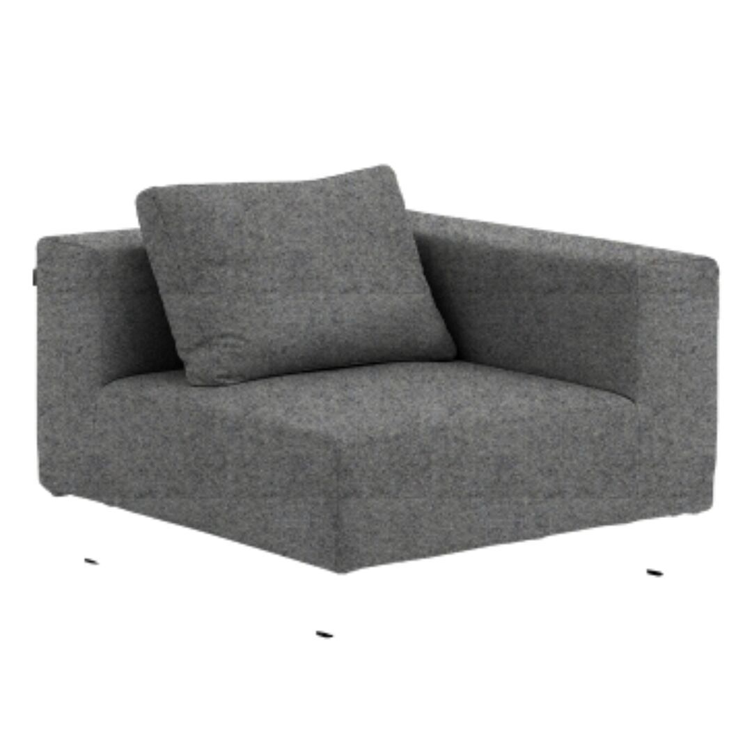 Softline A/S Softline Ohio Sofa-Eckelemente Felt Melange - 620 Stone Grey