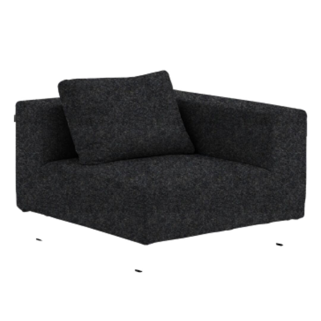 Softline A/S Softline Ohio Sofa-Eckelemente Felt Melange - 623 Dark Grey