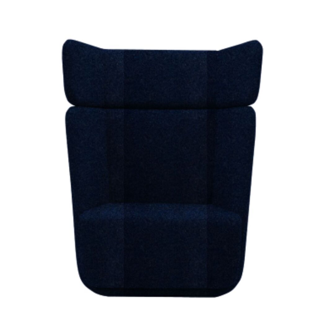 Softline A/S Softline Basket Sessel mit hohem Rücken Felt Melange - 289 Dark Blue