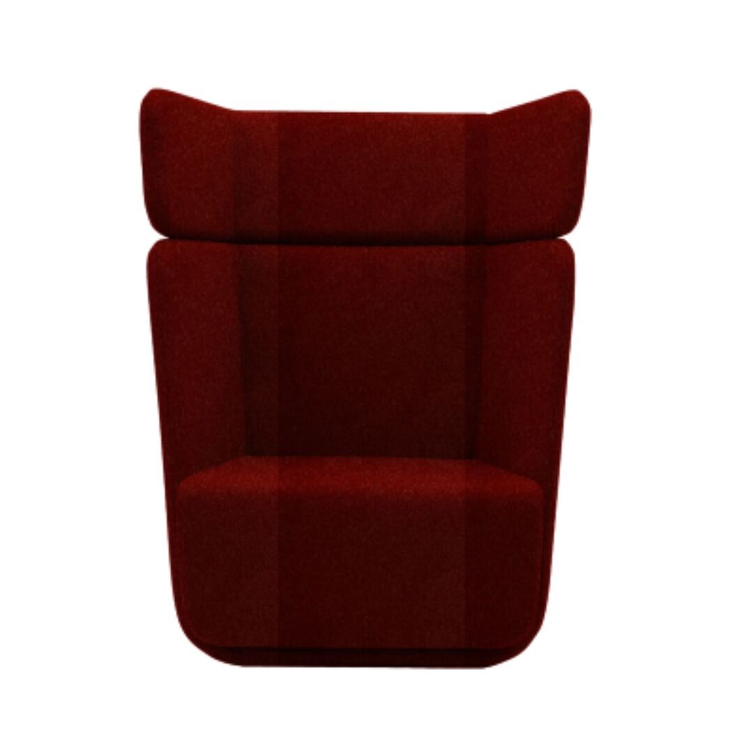 Softline A/S Softline Basket Sessel mit hohem Rücken Felt Melange - 297 Dark Red