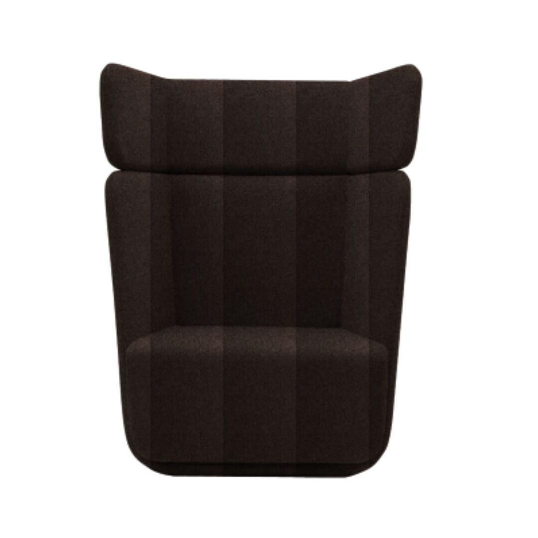 Softline A/S Softline Basket Sessel mit hohem Rücken Felt Melange - 300 Dark Brown