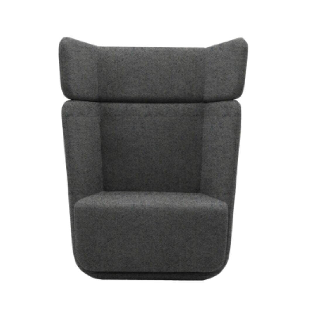 Softline A/S Softline Basket Sessel mit hohem Rücken Felt Melange - 620 Stone Grey