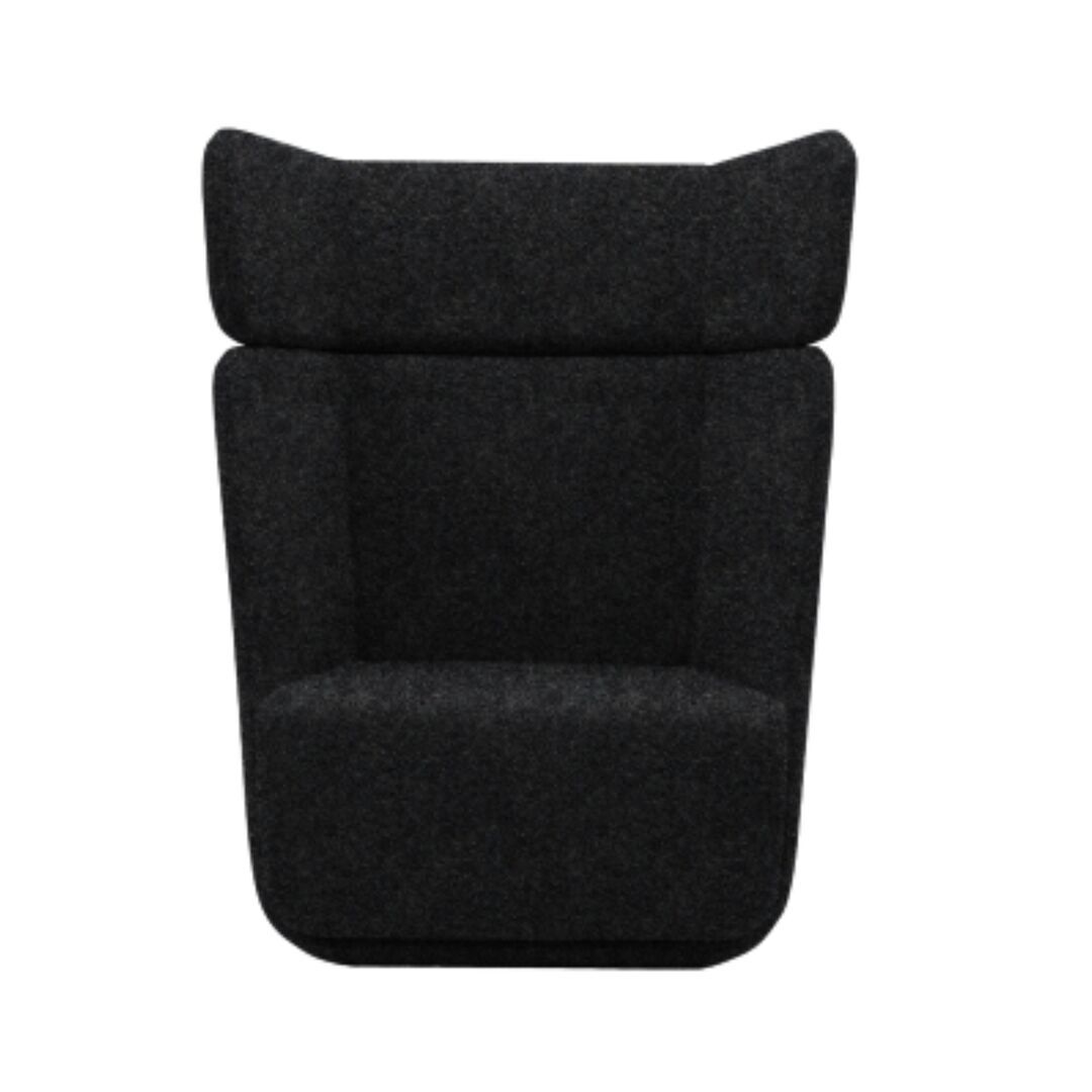 Softline A/S Softline Basket Sessel mit hohem Rücken Felt Melange - 623 Dark Grey