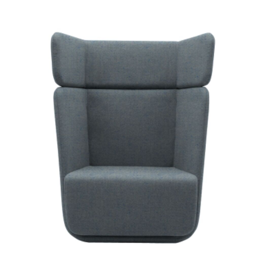 Softline A/S Softline Basket Sessel mit hohem Rücken Felt Melange - 641 Light Blue