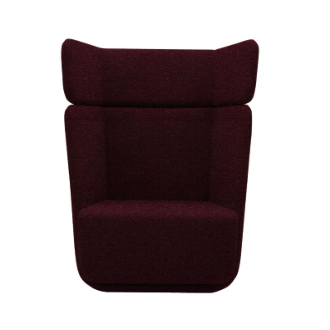 Softline A/S Softline Basket Sessel mit hohem Rücken Felt Melange - 651 Eggplant