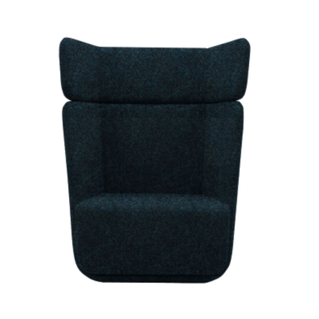 Softline A/S Softline Basket Sessel mit hohem Rücken Felt Melange - 846 Blue Grey