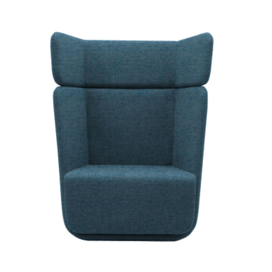 Softline A/S Softline Basket Sessel mit hohem Rücken Felt Melange - 858 Sky Blue