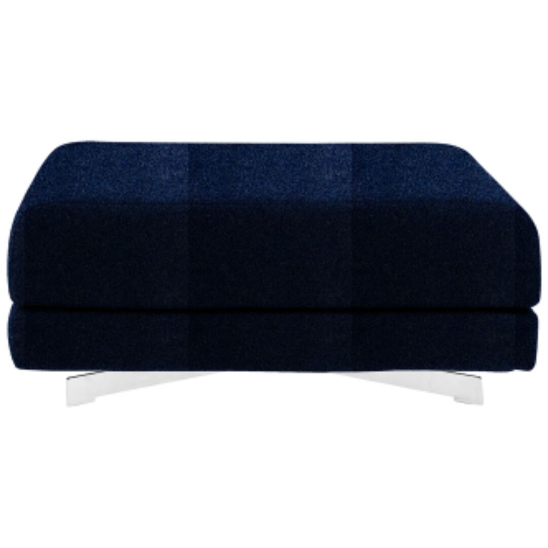 Softline A/S Softline Max Hocker/Einzelbett Felt Melange - 289 Dark Blue, Weiss / Weiss