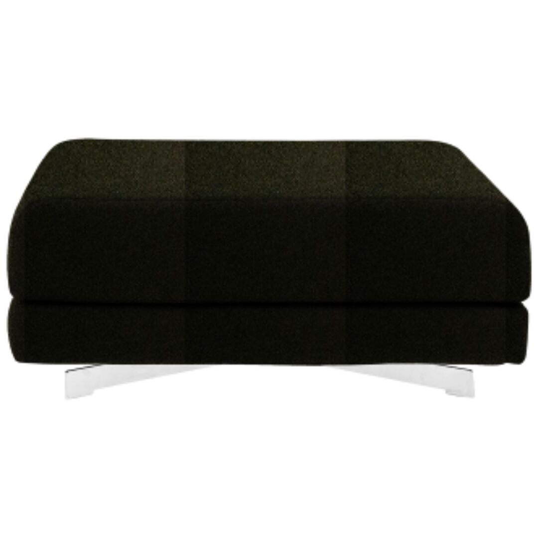 Softline A/S Softline Max Hocker/Einzelbett Felt Melange - 294 Dark Green, Weiss / Weiss