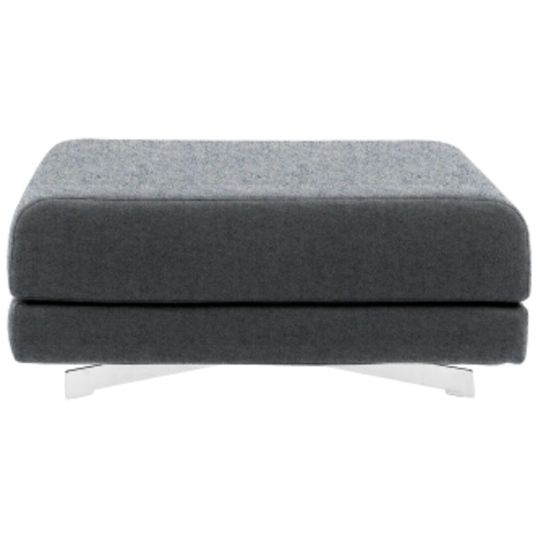 Softline A/S Softline Max Hocker/Einzelbett Felt Melange - 612 Light Grey, Weiss / Weiss