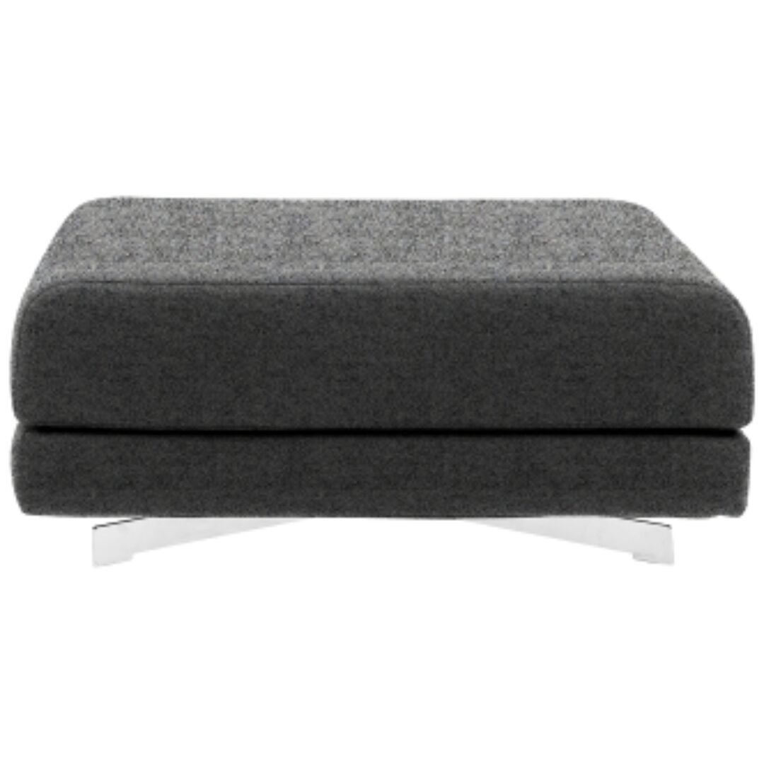 Softline A/S Softline Max Hocker/Einzelbett Felt Melange - 620 Stone Grey, Weiss / Weiss