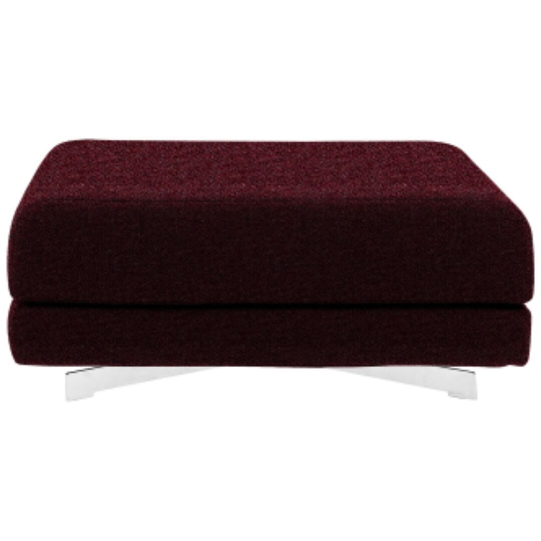 Softline A/S Softline Max Hocker/Einzelbett Felt Melange - 651 Eggplant, Weiss / Weiss