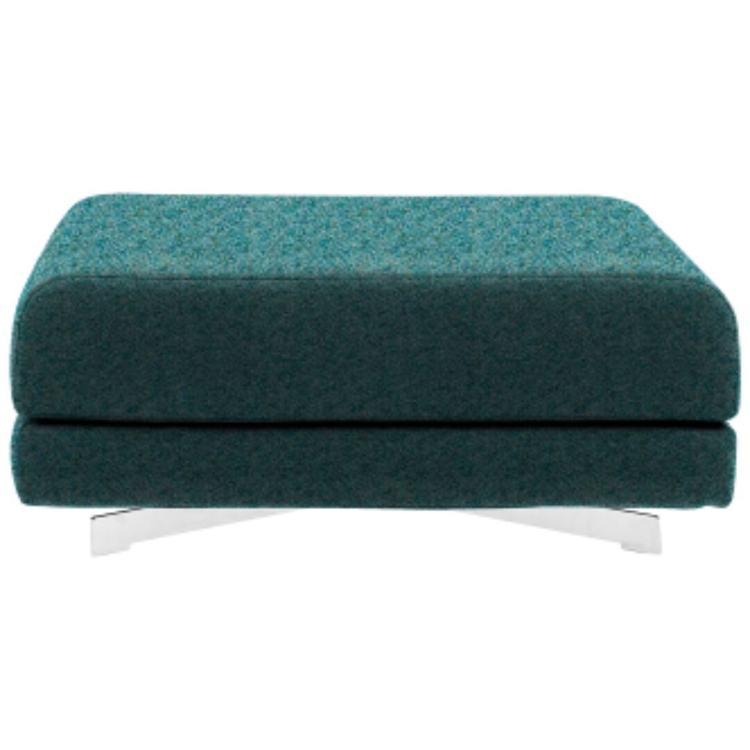 Softline A/S Softline Max Hocker/Einzelbett Felt Melange - 652 Turquoise, Weiss / Weiss