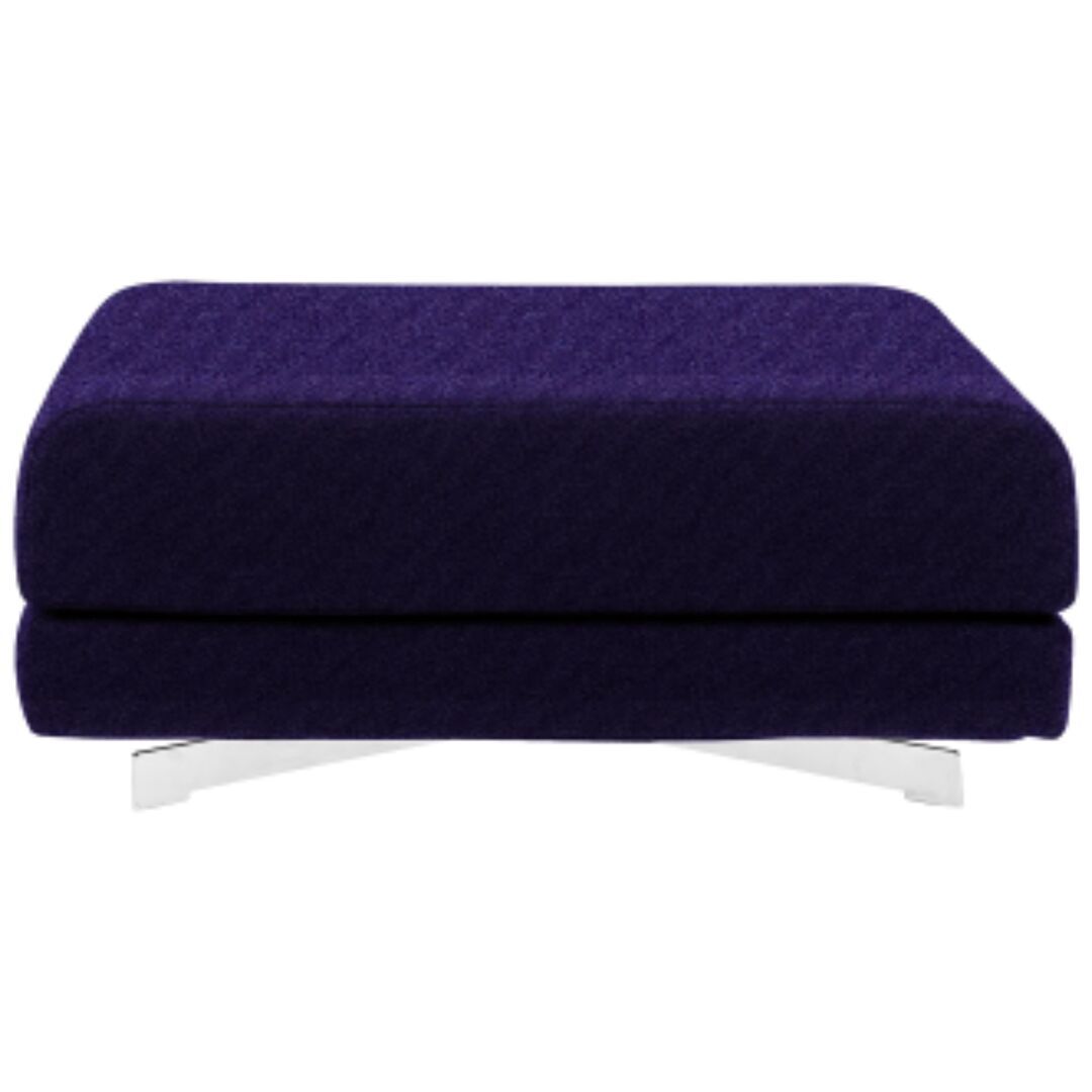 Softline A/S Softline Max Hocker/Einzelbett Felt - 581 Eggplant, Weiss / Weiss