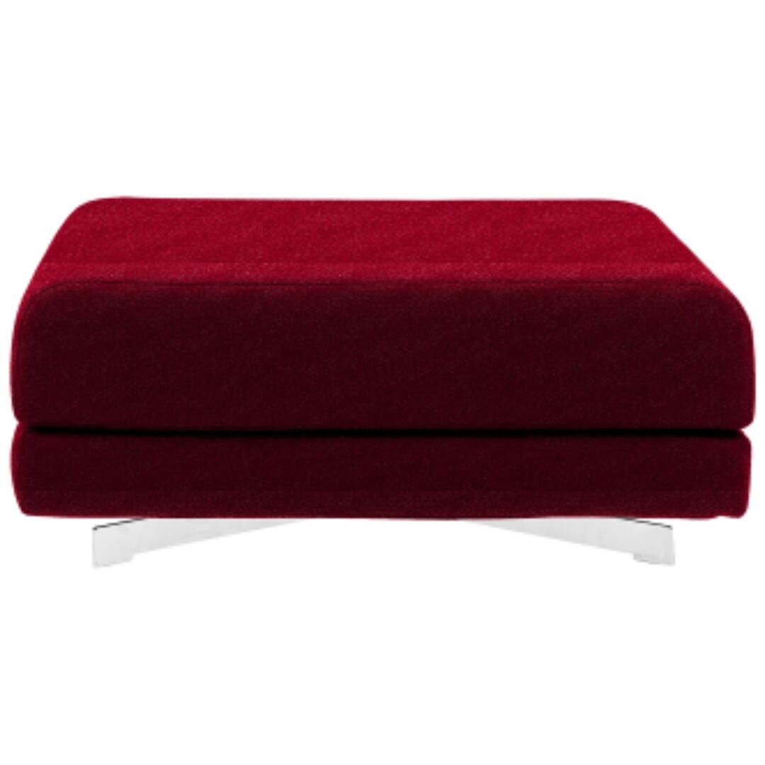 Softline A/S Softline Max Hocker/Einzelbett Felt - 622 Rust Red, Weiss / Weiss