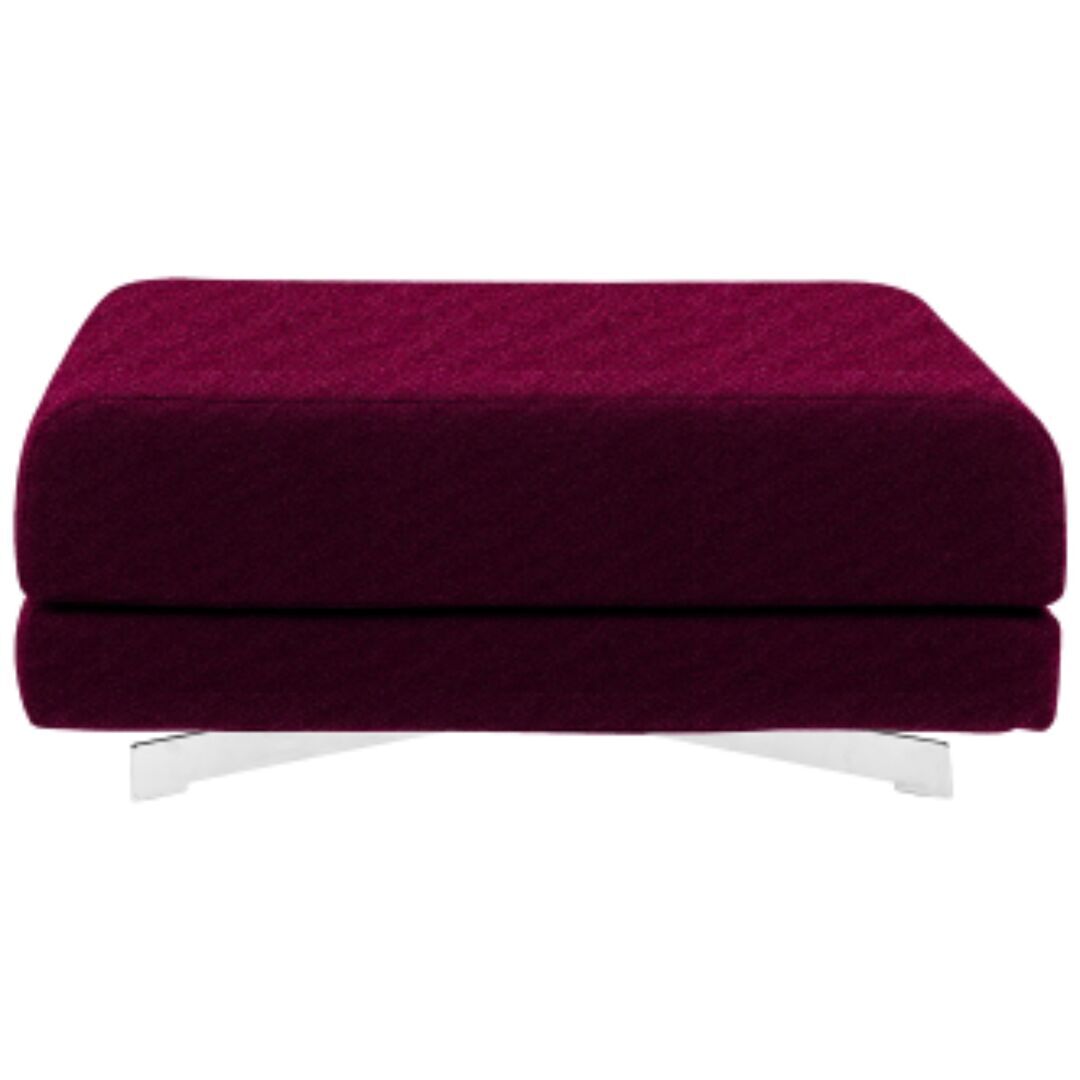 Softline A/S Softline Max Hocker/Einzelbett Felt - 629 Berry, Weiss / Weiss
