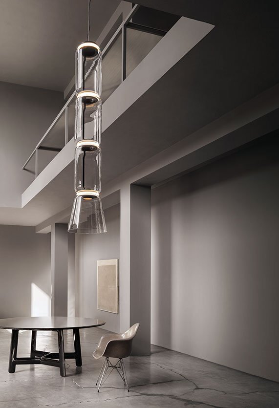 Flos Noctambule Suspension 4 Low Cylinder and Cone