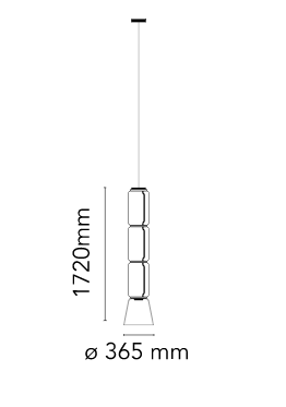 Flos Noctambule Suspension 3 Low Cylinder and Cone
