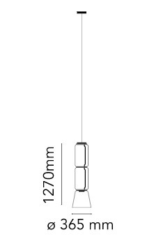 Flos Noctambule Suspension 2 Low Cylinder and Cone
