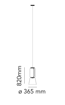 Flos Noctambule Suspension 1 Low Cylinder and Cone
