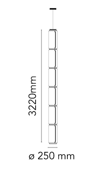 Flos Noctambule Suspension 6 High Cylinder