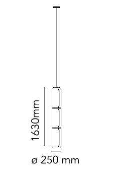Flos Noctambule Suspension 3 High Cylinder