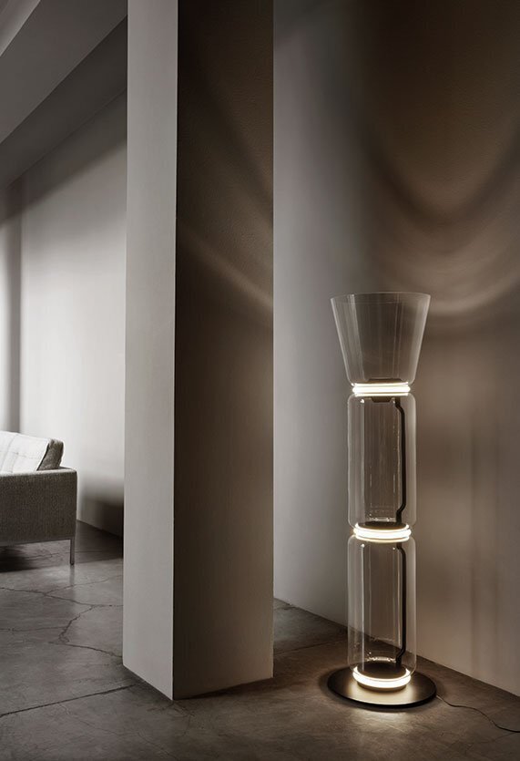 Flos Noctambule Floor 1 High Cylinders Cone Small Base