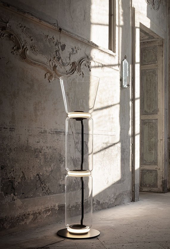 Flos Noctambule Floor 1 High Cylinders Cone Small Base