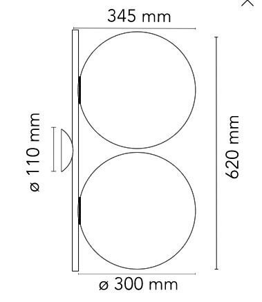 Flos IC Lights Ceiling/Wall Double - IC Lights C/W2 Double