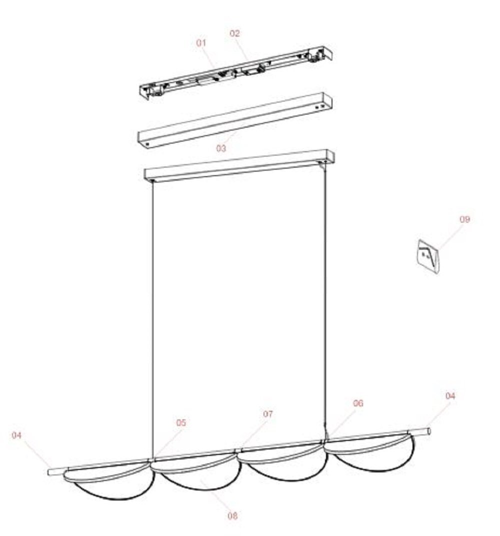Flos Almendra Linear S4 Pendelleuchte