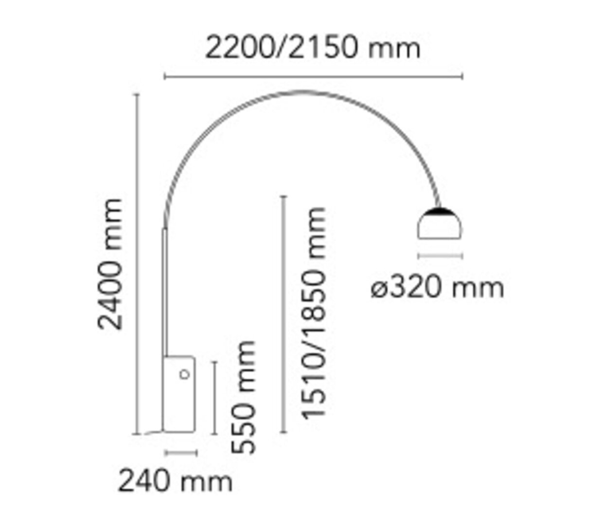 Flos Arco K Ltd Edition Stehleuchte - Glas