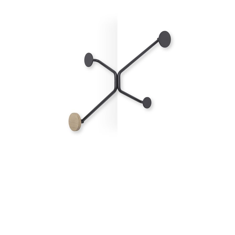 Hook Wall Coat Rack - Outer Corners - Black matte 9005