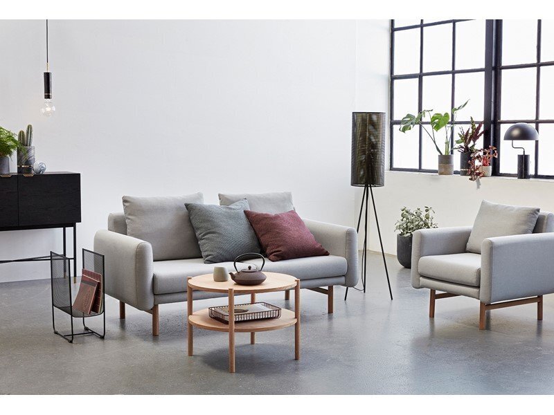 Huebsch Kommode, Esche, Schwarz/messing