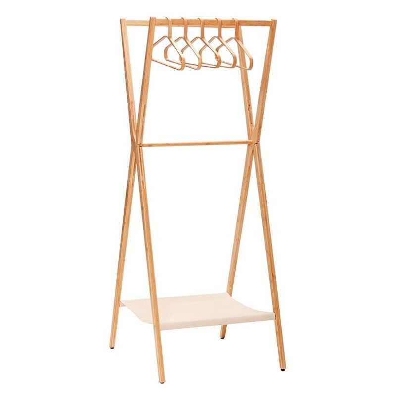 Huebsch Kleiderständer m Bügeln, Bambus, Natur