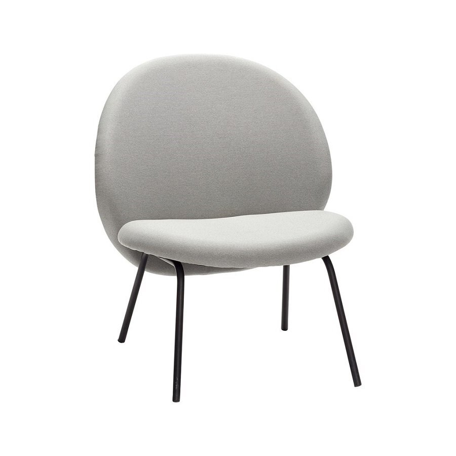 Huebsch Loungestuhl Metallbeine - Hellgrau