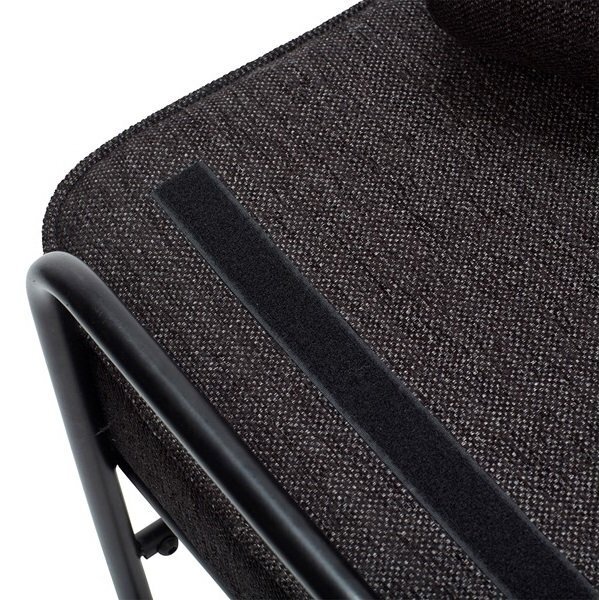 Huebsch Sitzbank, Metall/Stoff, Schwarz