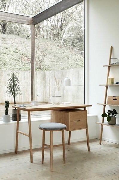 Huebsch Schreibtisch m/schubladen, eiche, natur