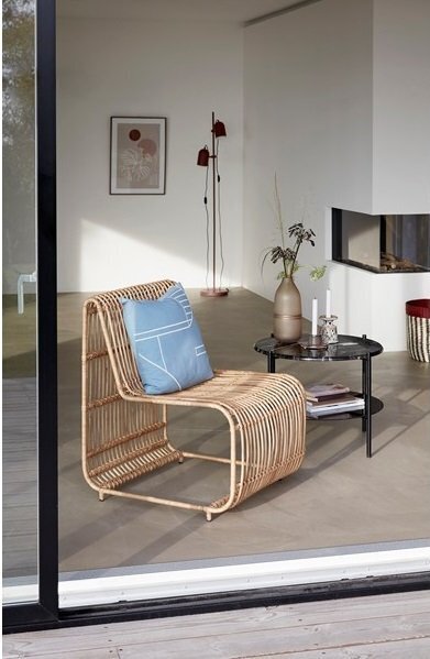 Huebsch Tisch, Metall/Marmor/Glas, Schwarz