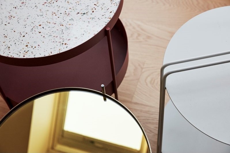 Huebsch Tisch, Metall, Grau