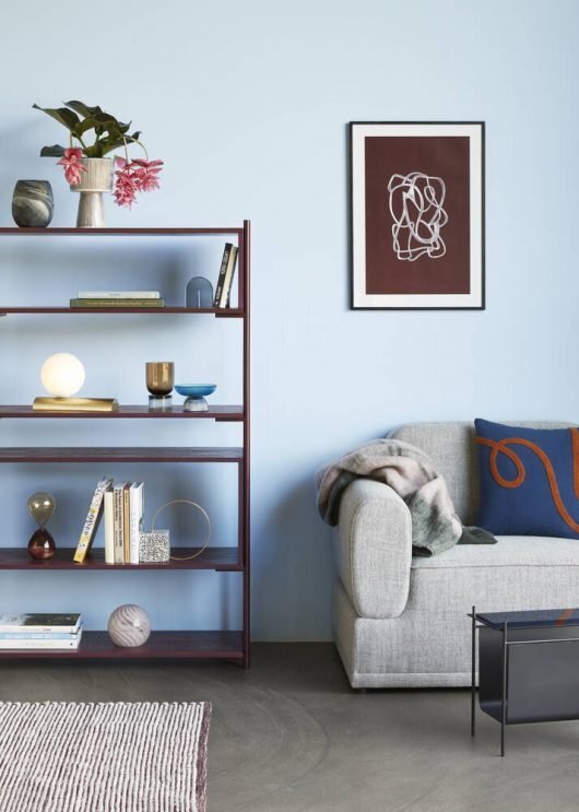 Huebsch Teppich gewebt bordeaux/weiss