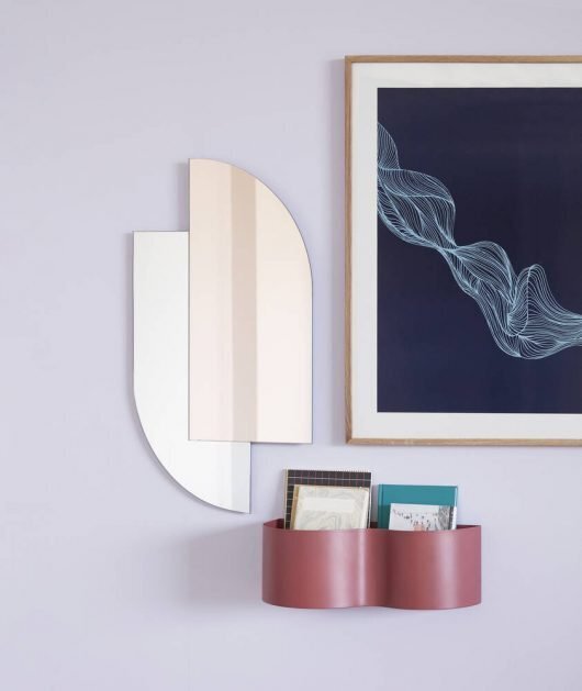 Huebsch Wandspiegel Glas rosa